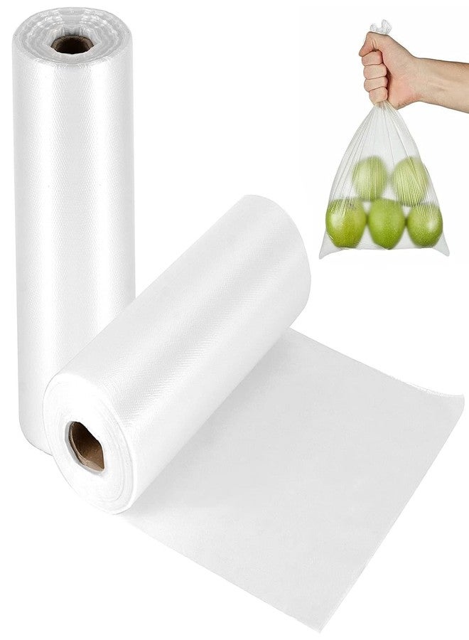 FUNSUEI 1280 Count 8 x 12 Inch Plastic Produce Bags, Clear Plastic Produce Bag Rolls, food storage bags for Bread, Fruits, Vegetables, 1 Roll/640 Bags - Image 1