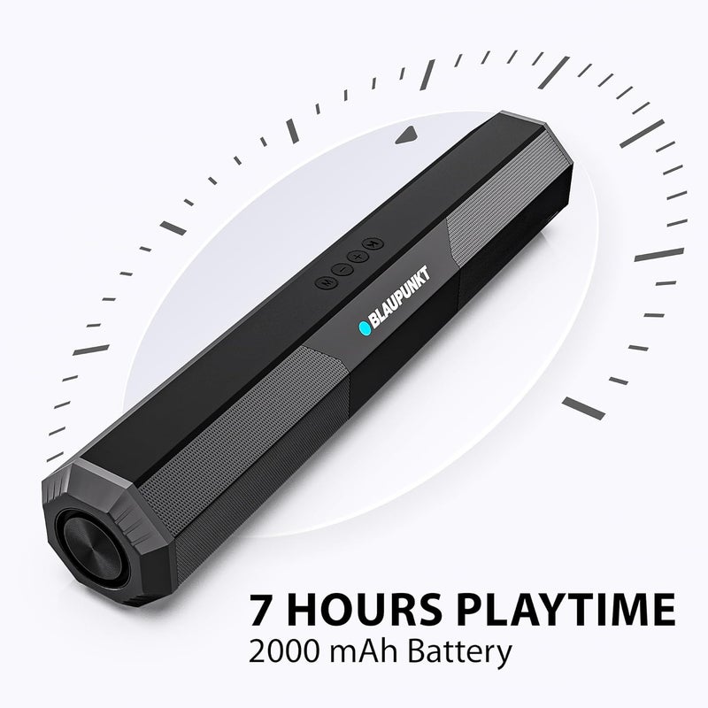 Blaupunkt SBA20+ 20W Bluetooth Soundbar for TV with Bluetooth/SD Card/Aux, Mini Sound/Audio System for TV Speakers, Mobile, PC, Projectors, Tablets, Laptops - Image 3