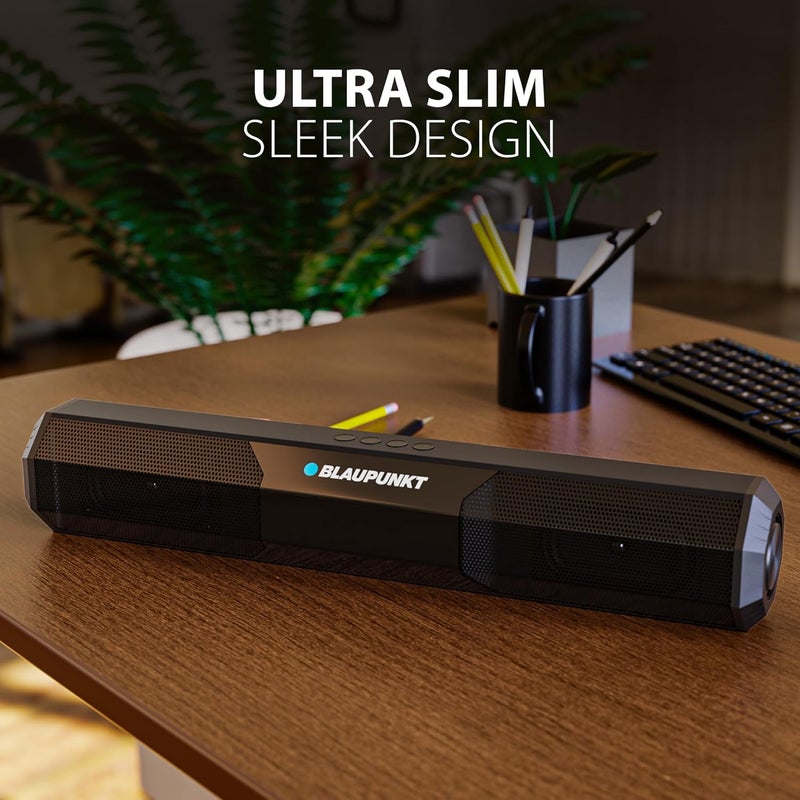 Blaupunkt SBA20+ 20W Bluetooth Soundbar for TV with Bluetooth/SD Card/Aux, Mini Sound/Audio System for TV Speakers, Mobile, PC, Projectors, Tablets, Laptops - Image 5