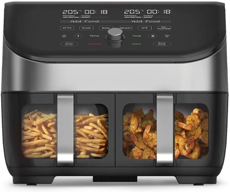 INSTANT Vortex Plus Dual Air Fryer 7.6L, 1700W Large Double Air Frying Drawers 8-in-1 Smart Programmes Air Fry, Bake, Roast, Grill, Dehydrate, Reheat, 2 Years Manufacturer's Warranty - Image 1
