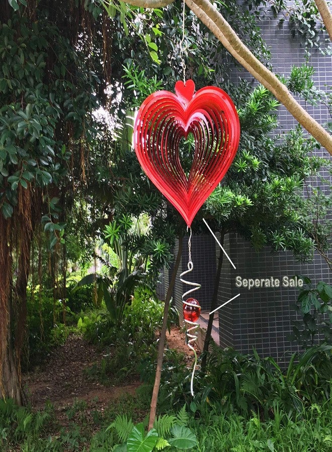 FONMY Wind Spinner Love 12 inches - 3D Stainless Steel - Laser Cut Metal Art Geometric Pattern - Hanging Wind Spinner, Kinetic Yard Art Decorations - Indoor/Outdoor Décor… - Image 5