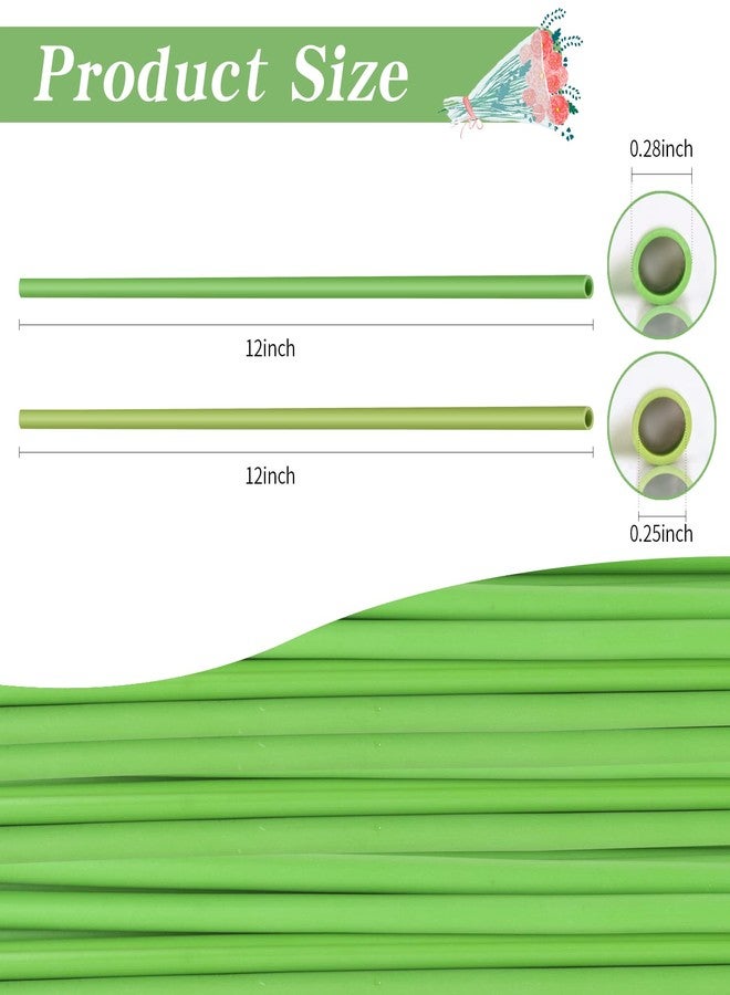 DLUGOPIS 1/4 inches Stem Covers for DIY Bouquets 12 inch Artificial Flower Stem Covers for DIY Wedding Centerpiece Bouquet (Green) - Image 5