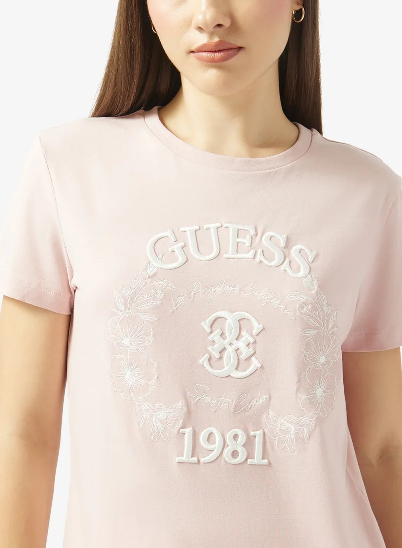 GUESS  Maddalena Crew Neck Short Sleeve T-Shirt for Women | Best Price UAE