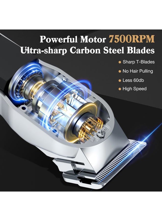 UFREE Hair Clippers + T-Blade Hair Trimmer Kit, Clippers for Hair Cutting Kit Cordless Clippers for Men Women Kids Barber Grooming Kit for Household (Silver) - Image 3