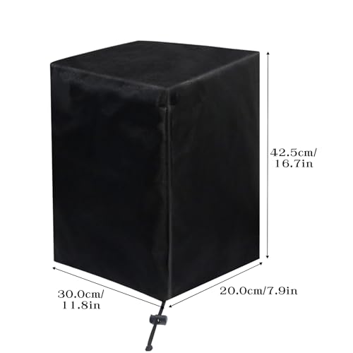 Klmnop Coffee Maker Cover, Waterproof Coffee Machine Cover with Drawstring, Universal Dust Cover for Countertop Appliances in Home(Black) - Image 2