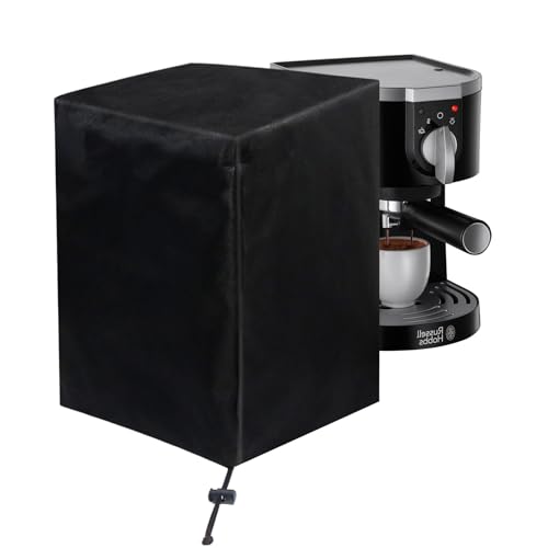 Klmnop Coffee Maker Cover, Waterproof Coffee Machine Cover with Drawstring, Universal Dust Cover for Countertop Appliances in Home(Black) - Image 1