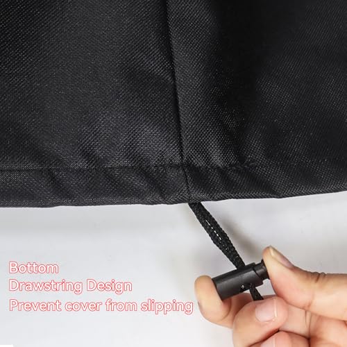 Klmnop Coffee Maker Cover, Waterproof Coffee Machine Cover with Drawstring, Universal Dust Cover for Countertop Appliances in Home(Black) - Image 4