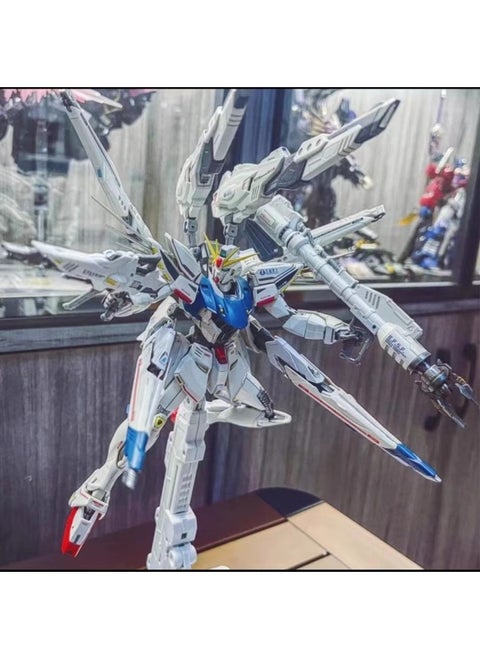 Gundam Assembled Model MG Attacks Free MB Red Heretic Phoenix Perfect Unicorn Mech Handmade Toy-Color:MG-F91 Naval Gun Type [Water Sticking Platform] Collection And Delivery Tool-Specifications:Seven-piece Set Of Tools To Send LED Lights