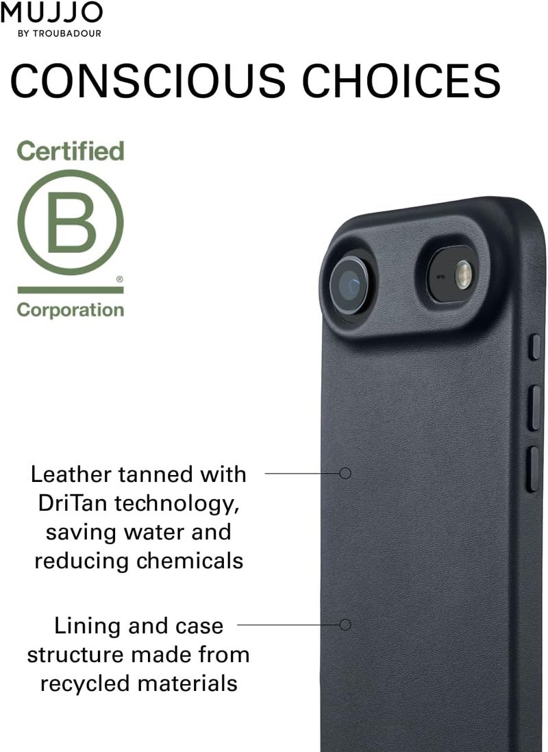 موجو جراب آيفون  جلد بازلت بشحن لاسلكي مغناطيسي - Image 4