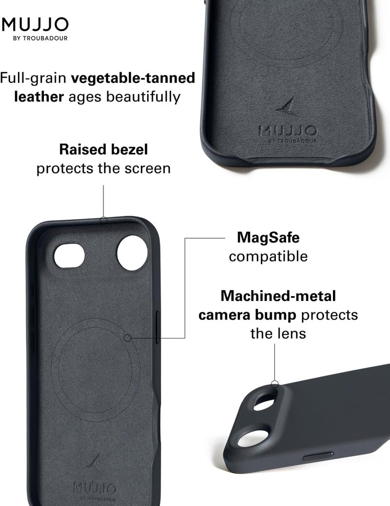 موجو جراب آيفون  جلد بازلت بشحن لاسلكي مغناطيسي - Image 3