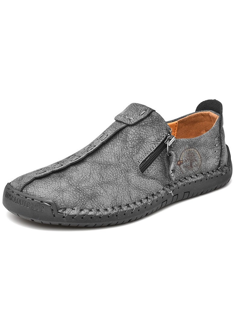 Shougu New Slip-On Casual Oversize Hand-Sewn Leather Shoes  - Image 1
