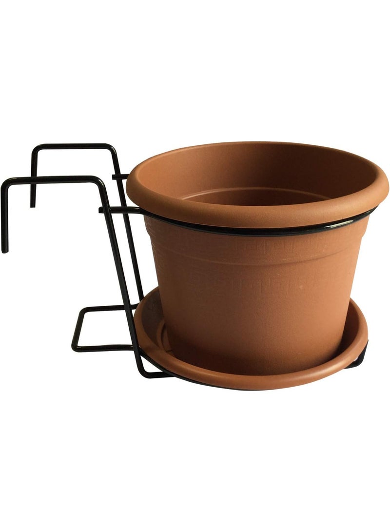 Idel Hanging Flower Pot 20cm  Hang Etrusco – 3.2L Plastic Planter with Hook for Balcony, Garden, Indoor & Outdoor Plants – Durable Decorative Hanging Basket - Made in Italy - by Idel - Image 1