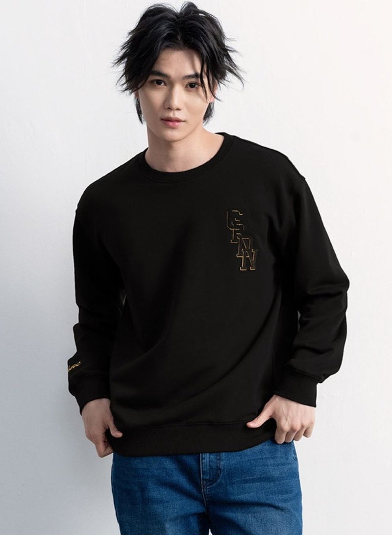 جيوردانو كنزة رجالية مطبوعة بياقة دائرية - Image 1