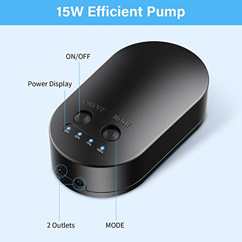 NFESOLAR 15W Large Solar Pond Aerator, Solar Aerator for Ponds with 4400 mAh Battery Backup and 2 Air Outlets, Low Noise Solar Air Pump Outdoor for Koi Pond Fish Tank Hydroponics - Image 5