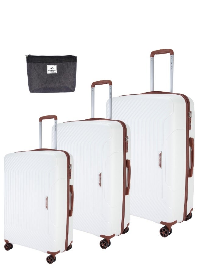 Prince Luggage Set of 3 Unbreakable Luggage with 4 Spinner Wheels, Luggage for Travel Light Weight Anti-Theft Lock ,Size 20 24 28 Inch - Image 1