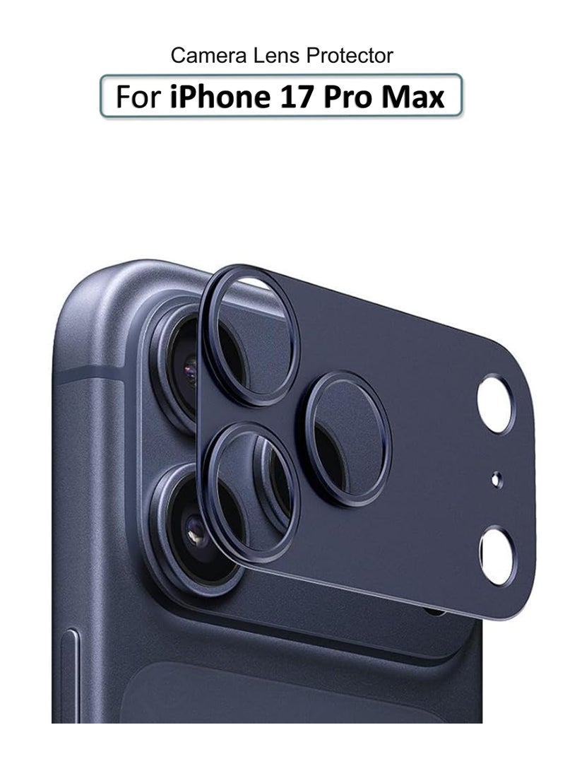 For iPhone 17 Pro Max -  Camera Lens Protector, 9H Tempered Glass, Anti-Scratch, Case Friendly, Does Not Affect Night Shots, HD Clear - Blue - Image 1