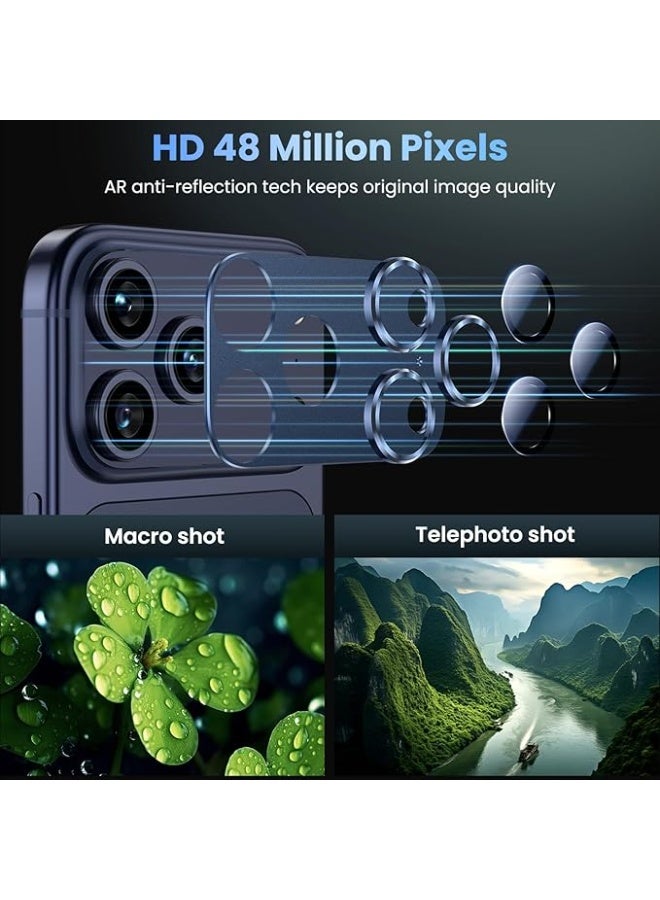 For iPhone 17 Pro Max -  Camera Lens Protector, 9H Tempered Glass, Anti-Scratch, Case Friendly, Does Not Affect Night Shots, HD Clear - Blue - Image 5