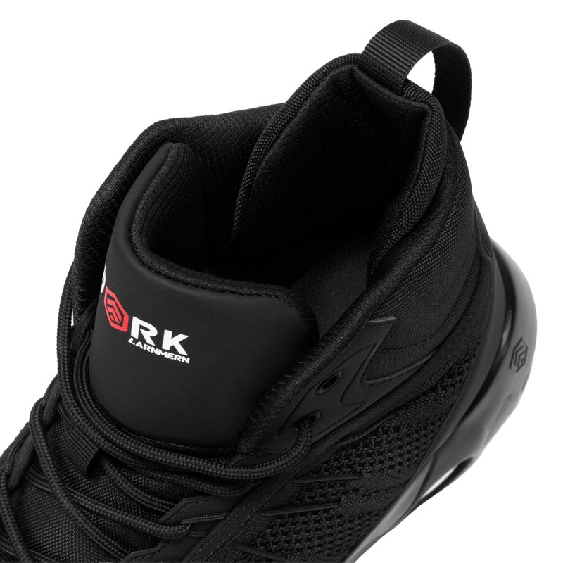 LARNMERN Mens Work Boots for Men Non Slip Chef Walking Shoes Slip Resistant Botas Botines para Hombre Hiking Ankle Mesh Food Service Footwear, Black 10 - Image 3