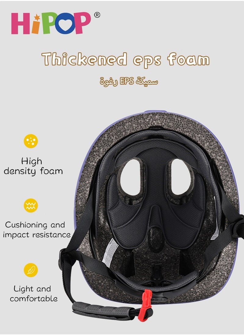 HIPOP Kids Helmet of Scooter, Skateboard and Bike,Adjustable Children Riding Protective Gear with Dragonfly Decoration,Children's Bicycle Protection Equipment 5-10 Age  - Image 4