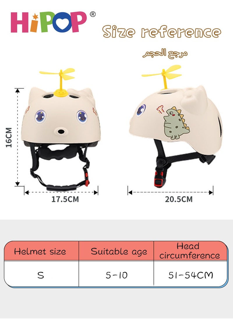 HIPOP Kids Helmet of Scooter, Skateboard and Bike,Adjustable Children Riding Protective Gear with Dragonfly Decoration,Children's Bicycle Protection Equipment 5-10 Age  - Image 3