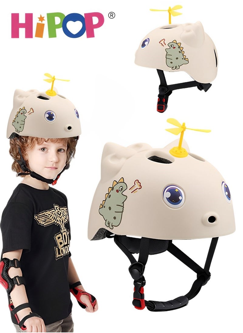 HIPOP Kids Helmet of Scooter, Skateboard and Bike,Adjustable Children Riding Protective Gear with Dragonfly Decoration,Children's Bicycle Protection Equipment 5-10 Age  - Image 1