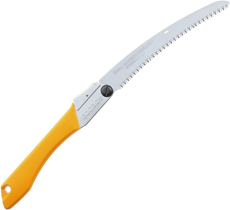 SILKY - 717-24 GomBoy Curve Professional Folding Saw 240mm, Large Teeth Yellow - Image 1