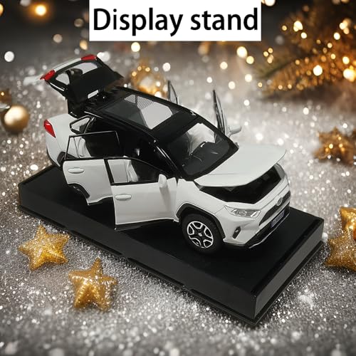 ERBADIHAGO Model Car Compatible 1/32 RAV4 Toy Car Alloy Diecast Collectible Model with Light and Sound Toy Vehicle for Boys Kids Toddler Gift White Car - Image 2