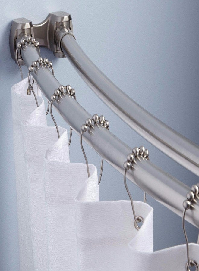 Wideskall® 12 Pieces Stainless Steel Shower Curtain Roller Hook Rings, Chrome - Image 4