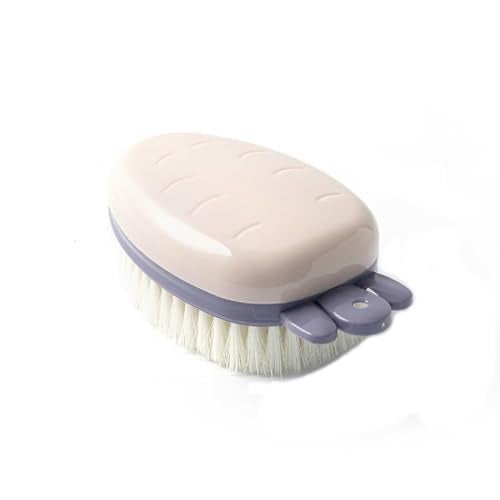 TASKHOUSE Multipurpose Cleaning Brush Handheld Laundry Scrubber with Soft Bristles for Clothes, Shoes, Floors, Sink, Bathtub (Purple, 1 Piece) - Image 1