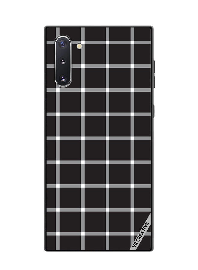 VR CREATIVE Protective Case Cover For Samsung Galaxy Note10 5G Black White Checkered Design Multicolour - Image 1