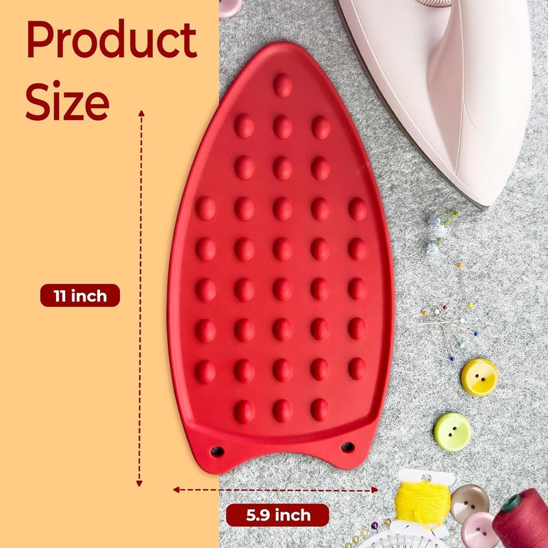 ARYAVART ARYAVART Silicone Rest Pad for Ironing Board Iron Storage Bag Heat Resistant Pad Protective Cover Iron Carrier Iron Tote with Handle Zipper Closure Mini Silicone Mat1 Pcs Of Pad 1 Pcs Of Cover  - Image 2
