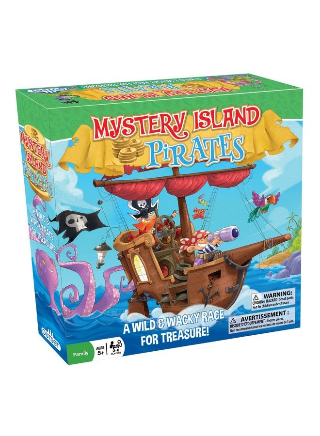 Outset Media Mystery Island Pirates Tile Game By Outset Media A Wild & Wacky Race For Treasure Build Your Own Game Two Games In One Box Perfect For Family Game Night & Children For 26 Players Ages 5+ - Image 1