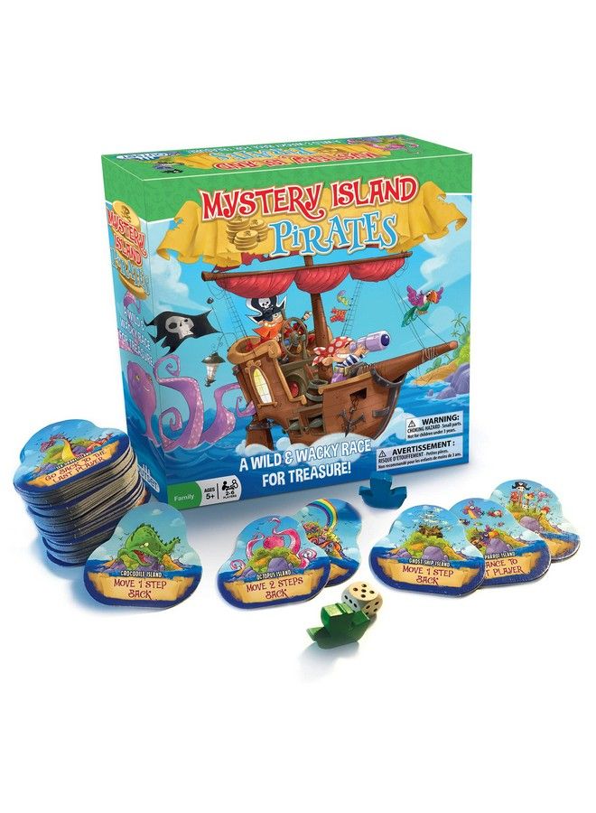 Outset Media Mystery Island Pirates Tile Game By Outset Media A Wild & Wacky Race For Treasure Build Your Own Game Two Games In One Box Perfect For Family Game Night & Children For 26 Players Ages 5+ - Image 4