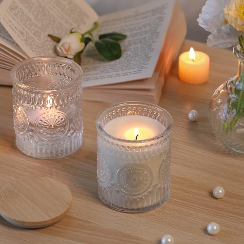 DARJEN 10 Pack Clear Candle Jars for Making Candles- 7.5 OZ Empty Glass Candle Making Jars with Bamboo Lids and Labels, Candle Making Supplies Candle Containers for Home DIY - Image 5