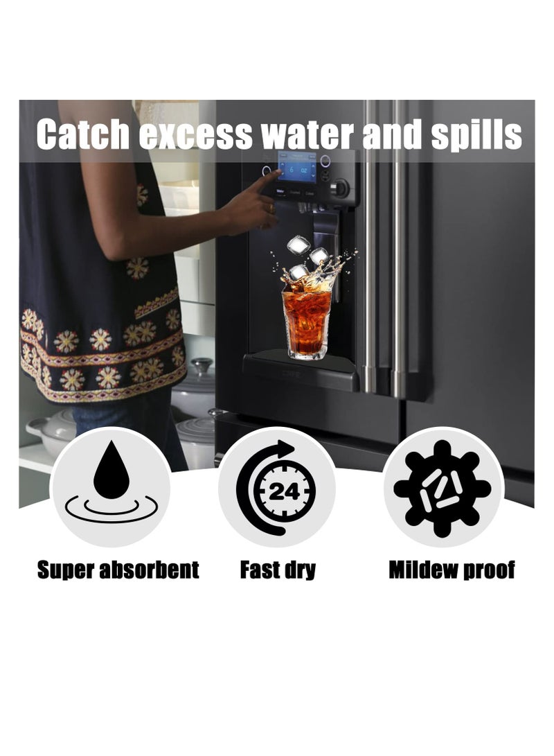 SYOSI Cuttable Refrigerator Drip Catcher for Fridge Water Dispenser, Absorbent Drip Tray, Absorbent Pad for Refrigerator Drip, Refrigerator Accessories for Whirlpool, GE, Samsung (Rectangular - 2pcs) - Image 3