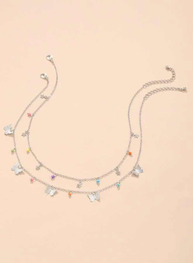 تايك تو طقم عقد بقلادة فراشة - قطعتين