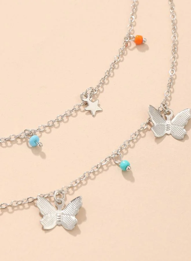 تايك تو طقم عقد بقلادة فراشة - قطعتين