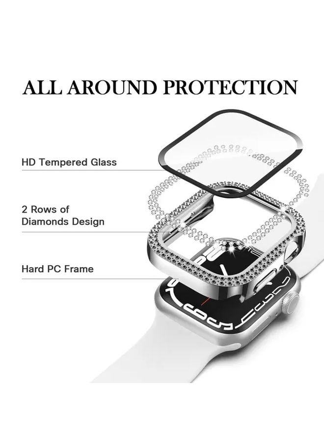 White Strap Clear Case 46mm Apple Watch Band For Series 10 Soft Silicone - Image 5