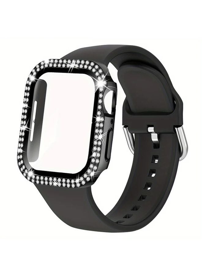 White Strap Clear Case 46mm Apple Watch Band For Series 10 Soft Silicone - Image 2