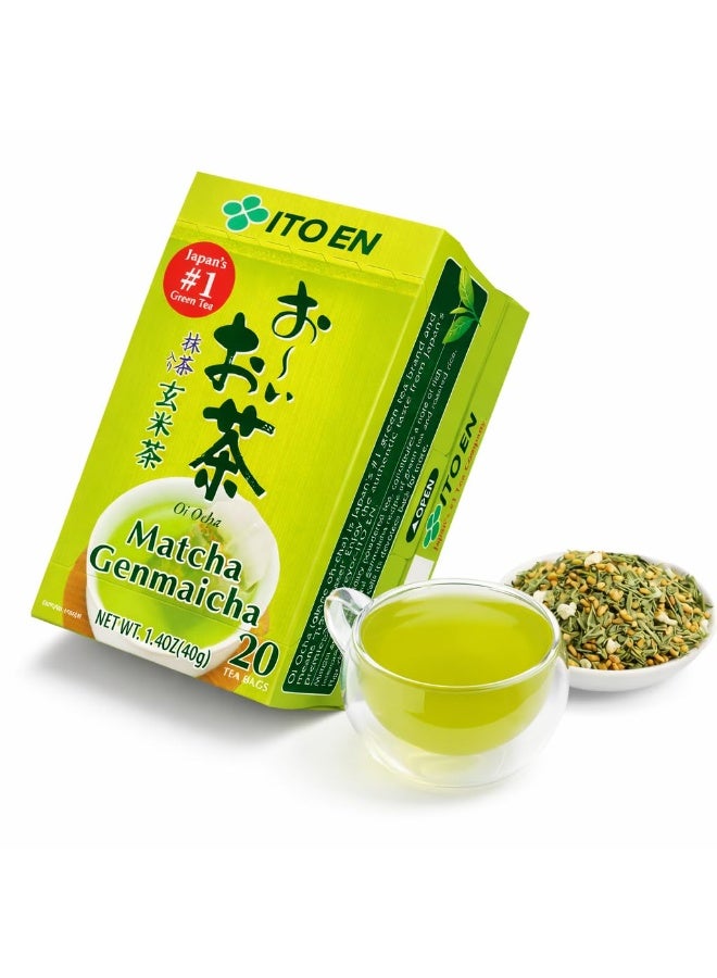 Ito En Oi Ocha Matcha Genmaicha 20 Teabags X 2G - Image 3