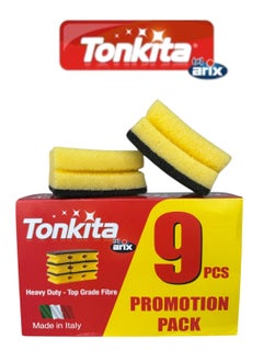 Tonkita Grip Sponge 9 pcs - Heavy-Duty Scouring Sponges for Tough Cleaning Tasks - pzsku/ZBA5C351C8D8004F1D22AZ/45/_/1733742343/b4cc413e-2f5b-427e-a864-43a5c2566d75