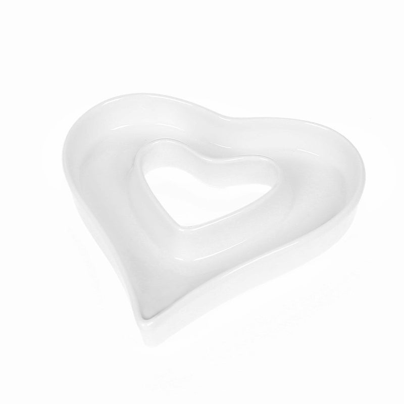 Coffeezone Heart Shape Small Candy Dish & Nuts Decorative Plates, Wedding Gift Party Decor (Shape Heart) - Image 1