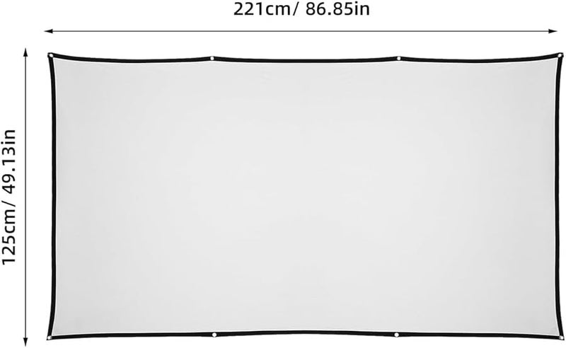 Soft White Indoor Outdoor Projection Screen Smooth Non Crease Surface Cinema Theater - Image 3