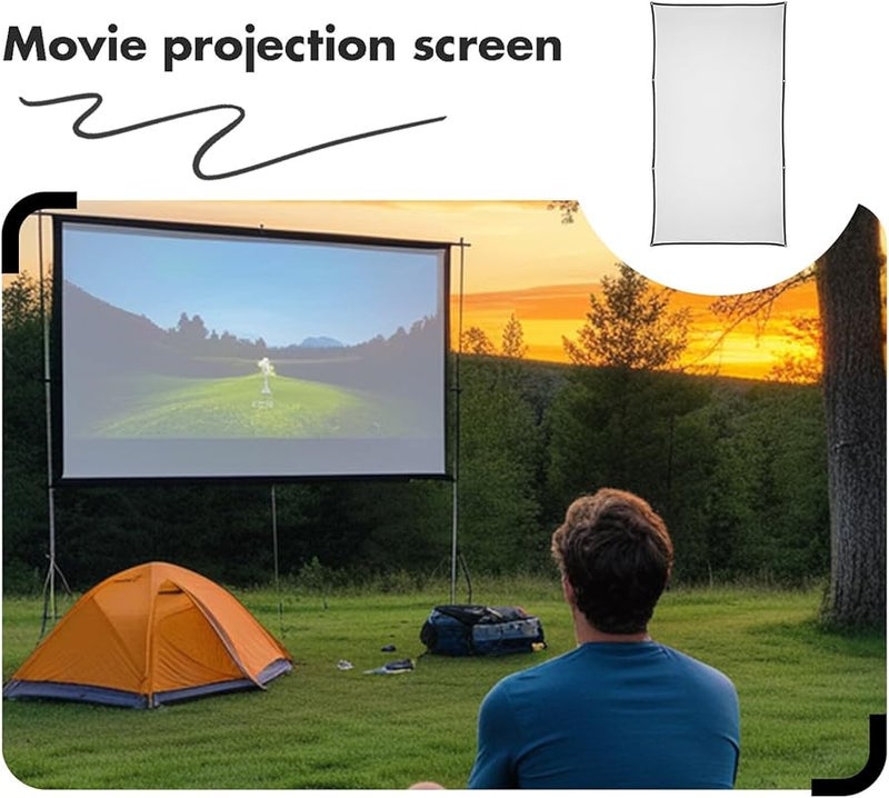 Soft White Indoor Outdoor Projection Screen Smooth Non Crease Surface Cinema Theater - Image 4