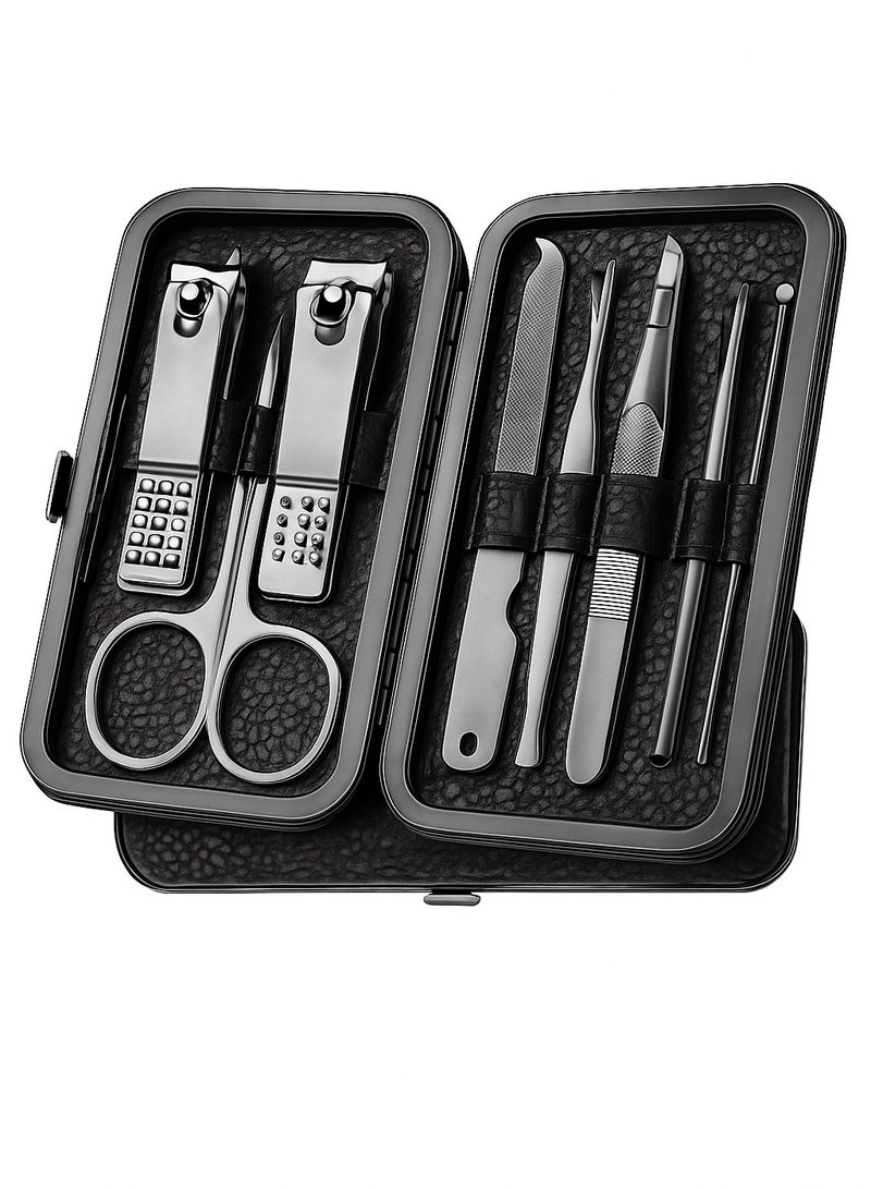 Nail Trimming Set 18 in 1 High Precision Stainless Steel Cutter File Sharp Scissors for Men and Women Fingernails and Toenails/BLACK/PINK/BLUE/BEIGE  - Image 1