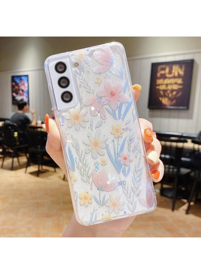 اس-توب جراب لهاتف Samsung Galaxy A25 جراب هاتف TPU من مادة إيبوكسي صغيرة منعشة ومزهرة - Image 1