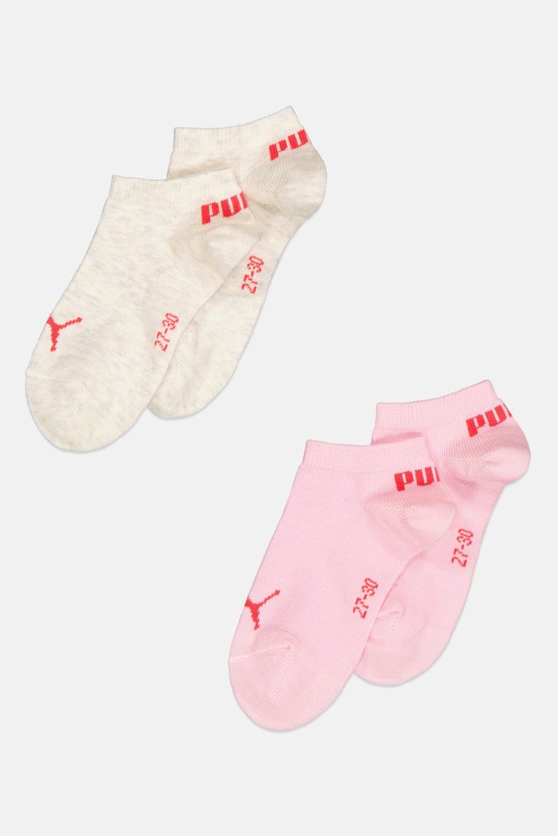 PUMA Kids Girl 2 Pairs Brand Logo Outdoor Socks, Multicolor  - Image 2