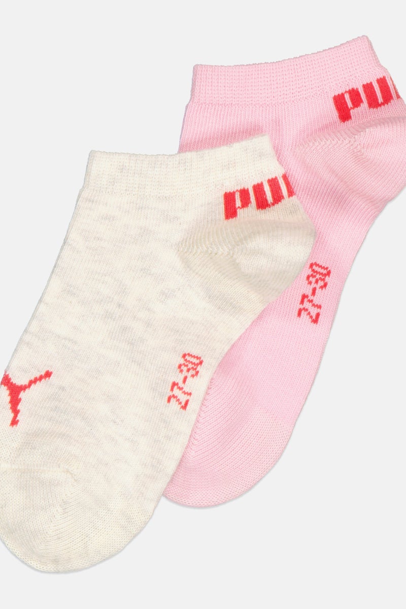 PUMA Kids Girl 2 Pairs Brand Logo Outdoor Socks, Multicolor  - Image 1