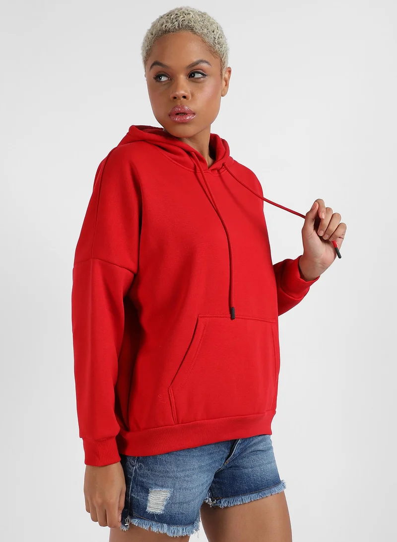 Pinacolada  Women's Oversized Basic Hoodie With Kangaroo Pocket for Women | Best Price UAE
