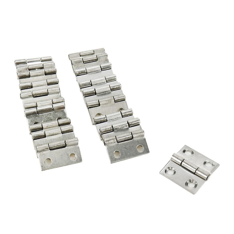 Mcredy Door Hinges Stainless Steel Modern 1 Inch Cabinet Hinges Silver Residential Doors Hardware for Kitchen Gate Offices 20 Packs - Image 2